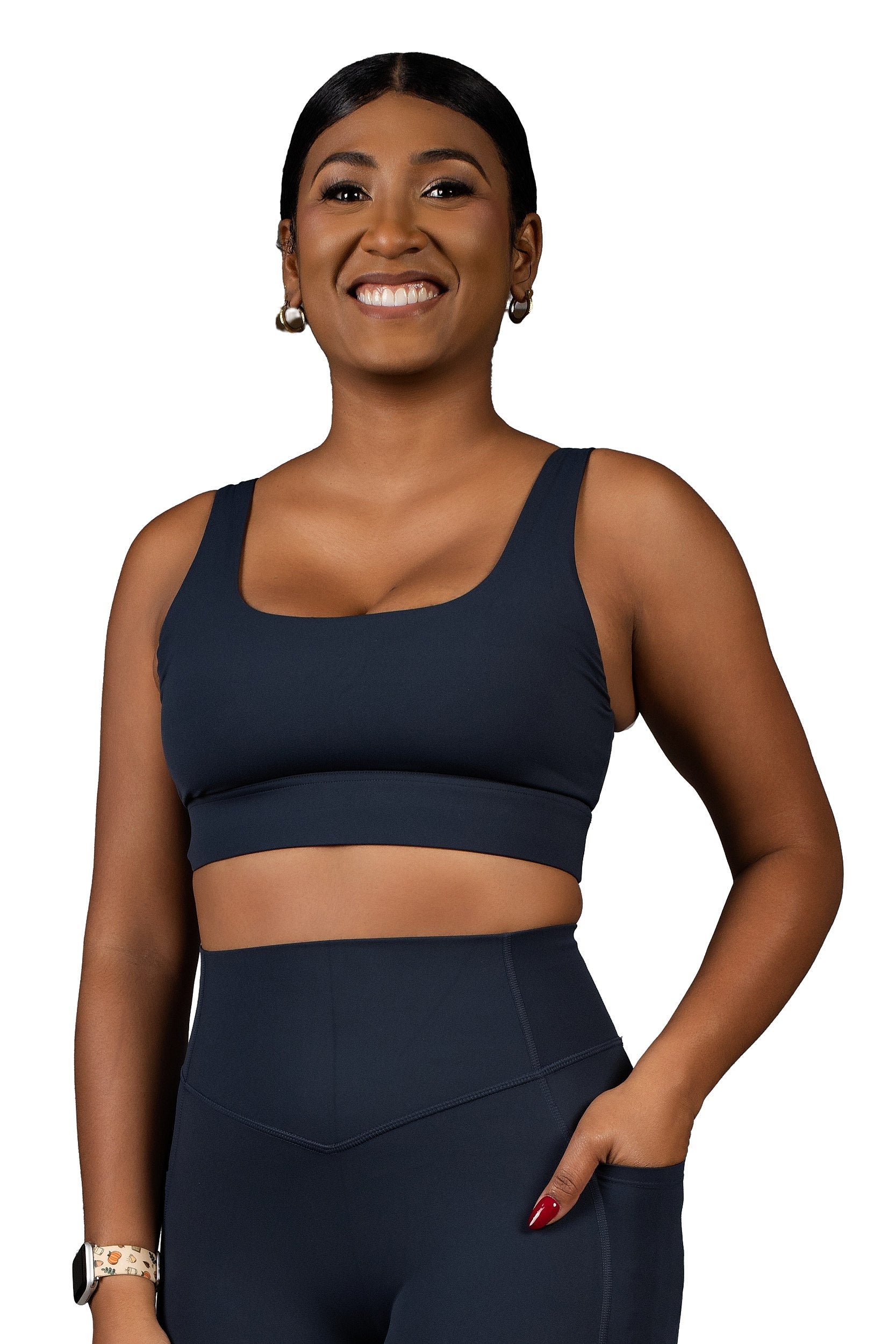 In Sync Sports Bra Navy