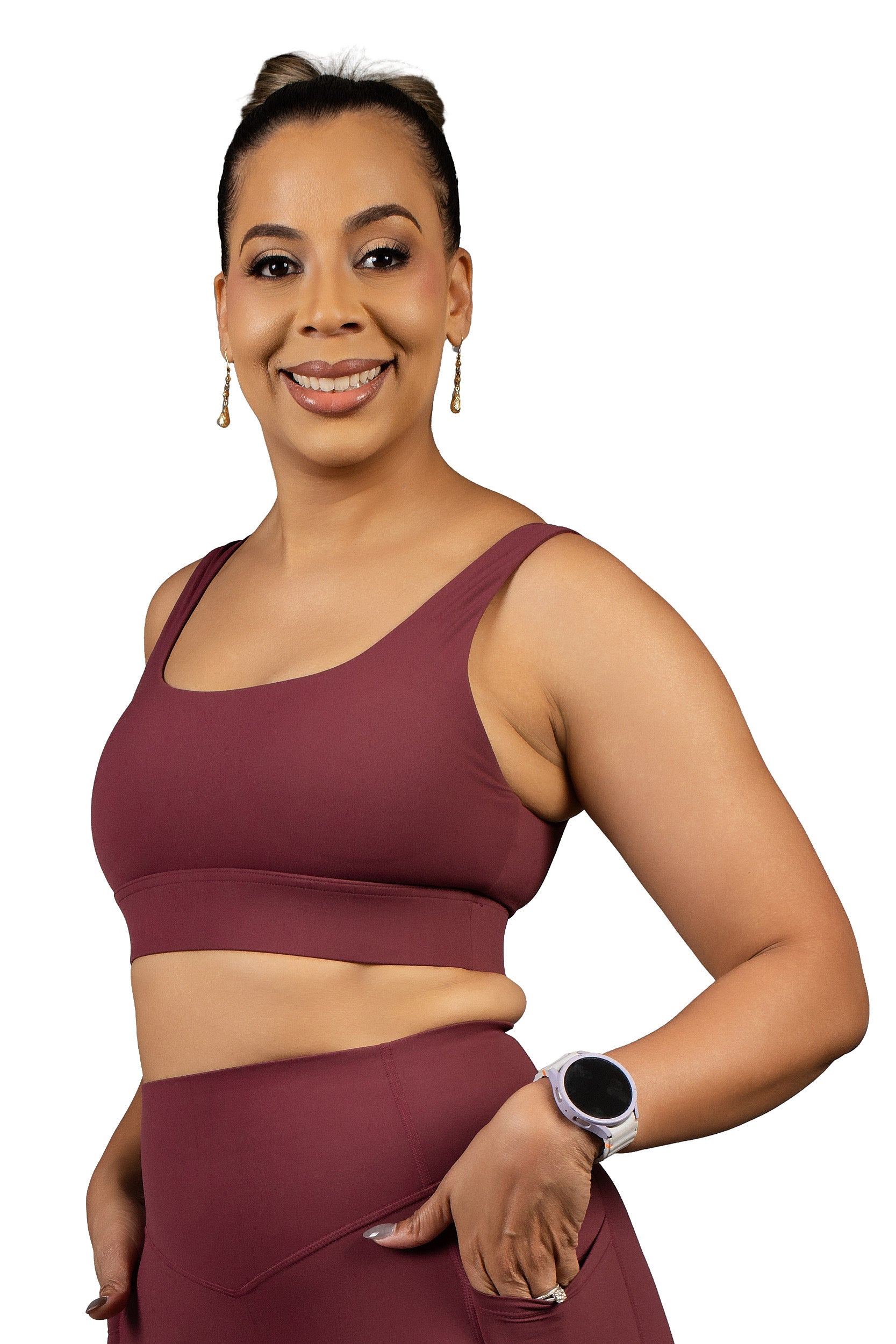 In Sync Sports Bra Burgundy