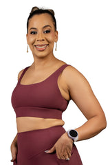 In Sync Sports Bra Burgundy