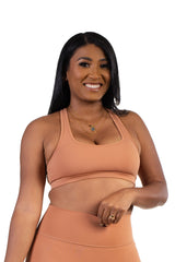 Etera Sport Bra Tan Brown