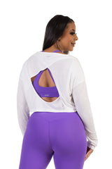 Aeria Backless Top White