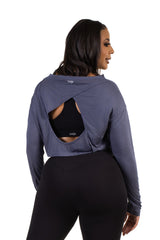 Aeria Backless Top Grey