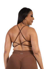 Galaxia Sport Bra Brown