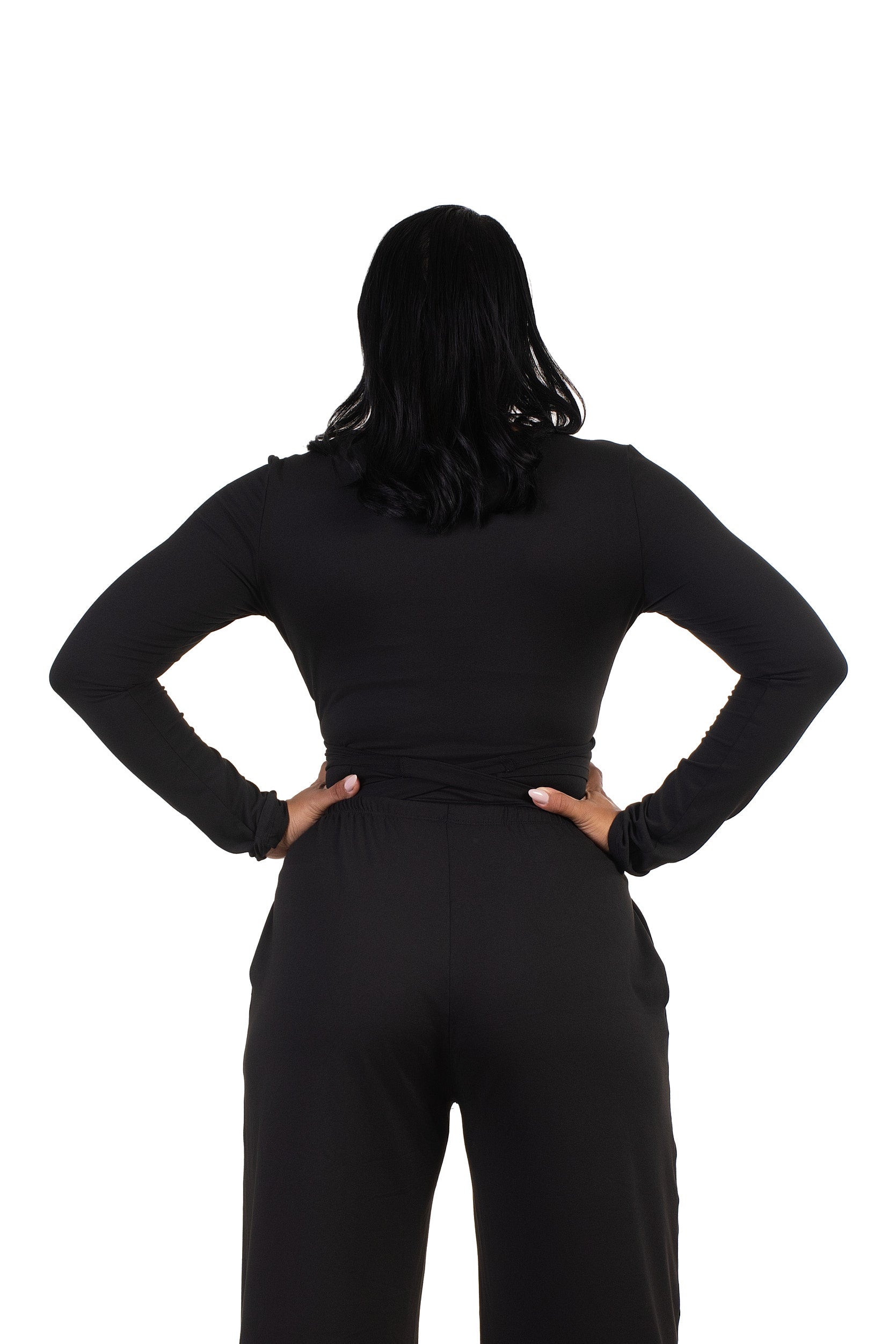 Aurora Wrap Top Black — back