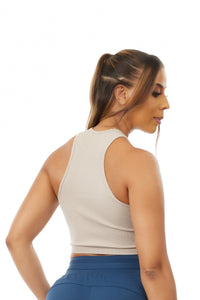 Athena Ribbed Tank Nude