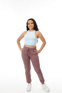Athena Ribbed Tank Blue