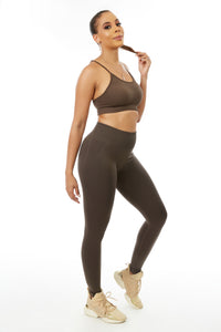 Daniella Seamless Sport Bra Brown
