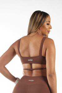 Harper Sport Bra Chocolate Brown