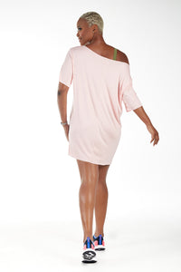 Off the flowy Tank Light Pink Long