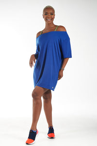 Off The Flowy Tank Royal Blue Long