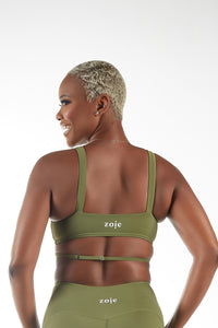 Harper Sport Bra Olive Green