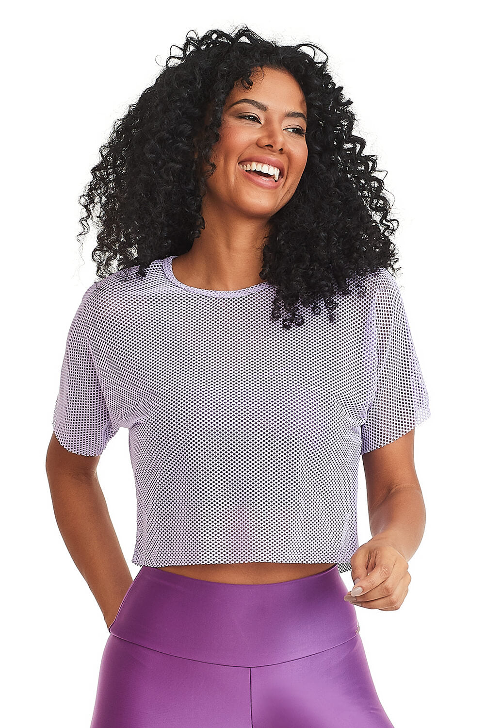 Cropped Classic Mesh Lilac