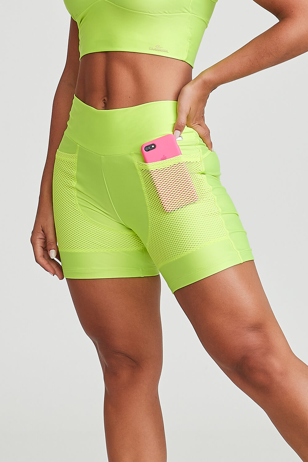 Short Atletika Pocket Neon