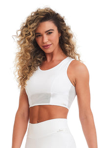 Top Cropped Breathe White