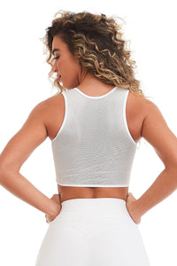 Top Cropped Breathe White
