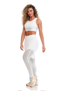 Top Cropped Breathe White