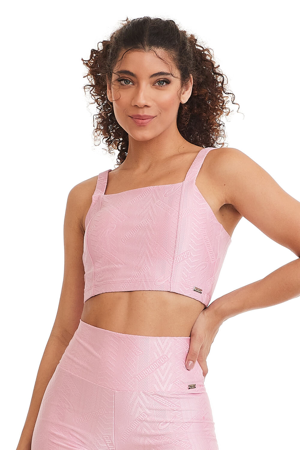 Top Cropped Caju Pink