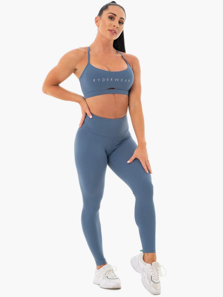 Staples Sport Bra Steel Blue