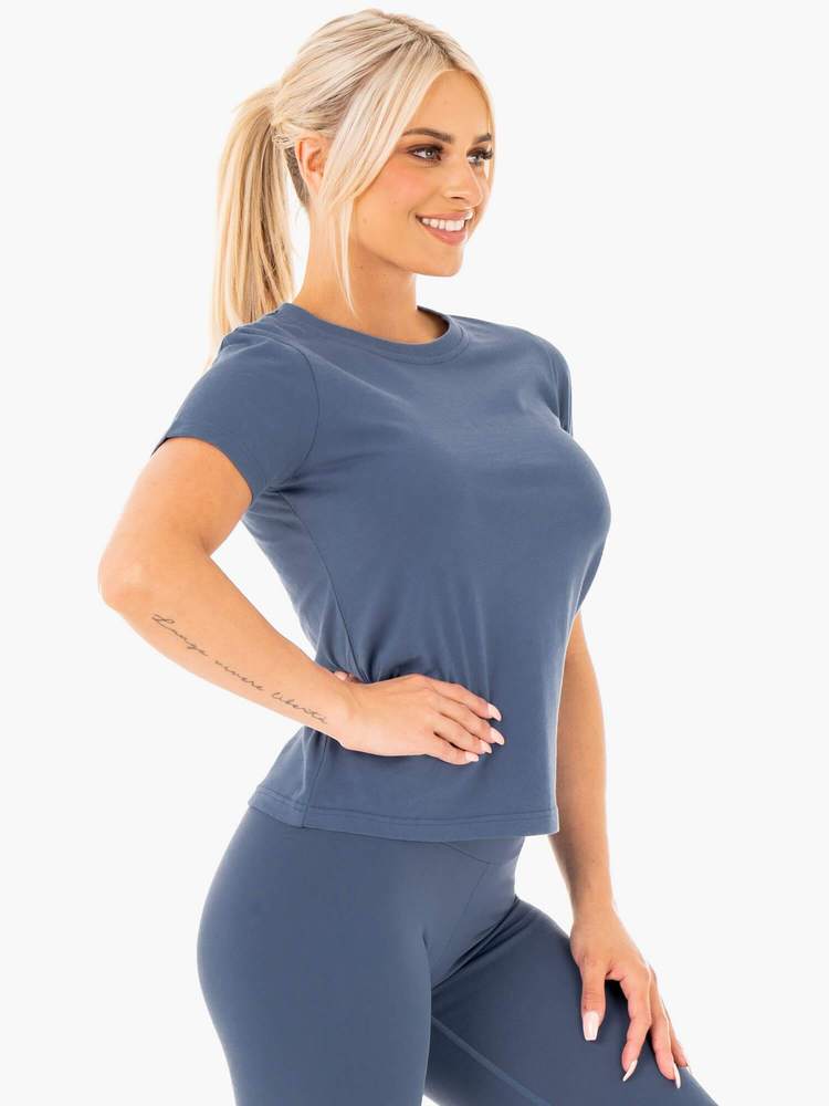 Motion T-Shirt Steel Blue